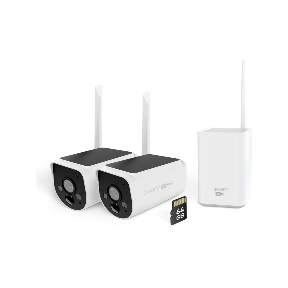 Swann Maxranger 4K Solar Wireless Security System 2 Pack - 64GB - 4K Video - Motion Detection