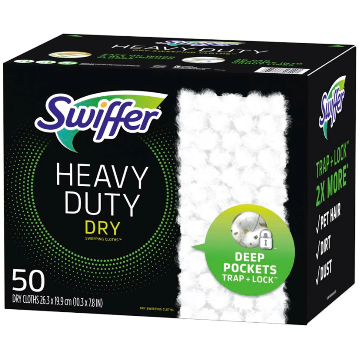 Swiffer Heavy Duty Dry Sweeping Cloths 50ct Carton 80332994 - Image 2