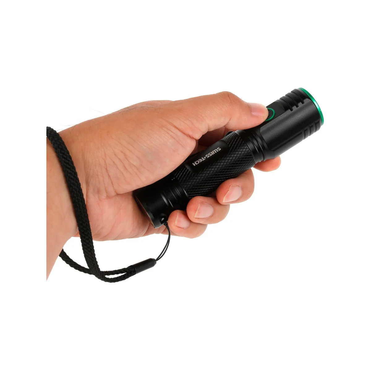 Swiss Tech 2000lm Rechargeable Turbo Flashlight - Compact - 5 Modes - IPX6 Water-Resistant - Image 3