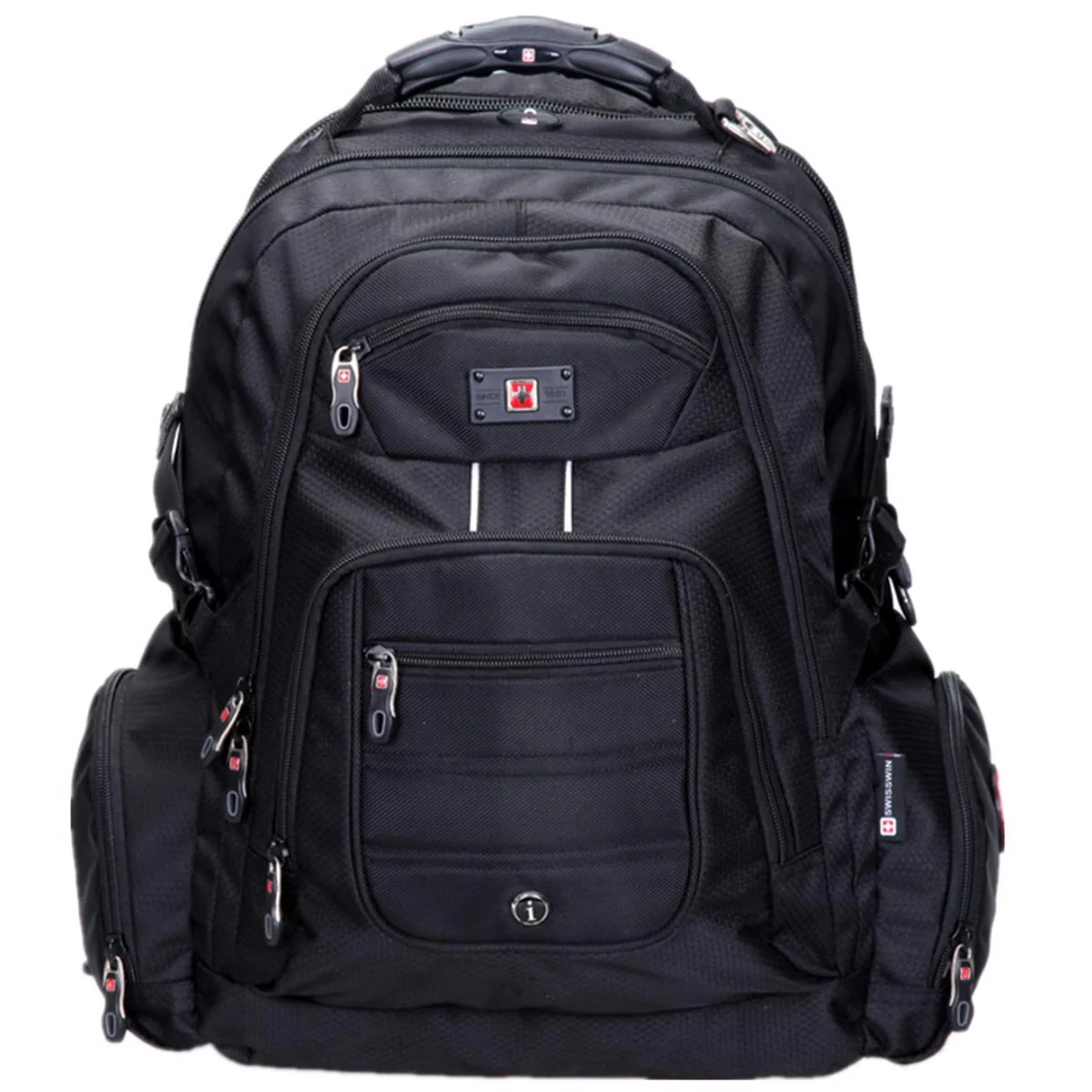 SWISSWIN Laptop Backpack SW9801 Black Capacity 37 Litre Weather Resistant