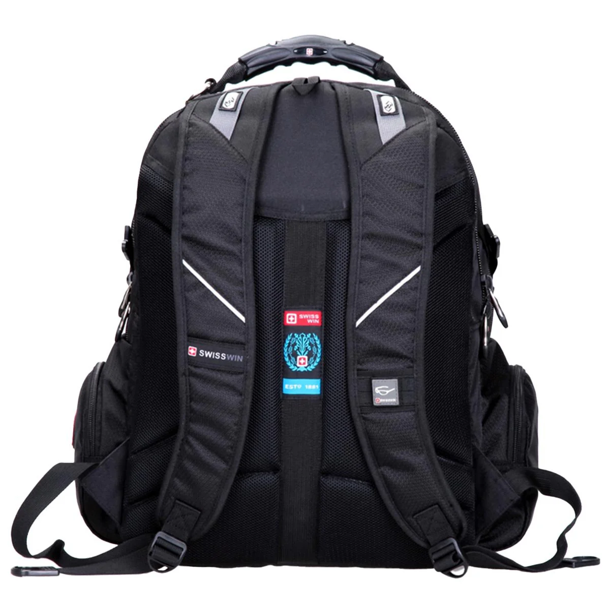 SWISSWIN Laptop Backpack SW9801 Black Capacity 37 Litre Weather Resistant - Image 4