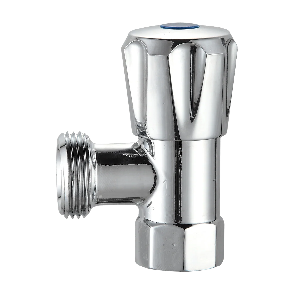Syneco 15mm Chrome Mini Cistern Cock - Water Control Valve - Lead-Free Brass