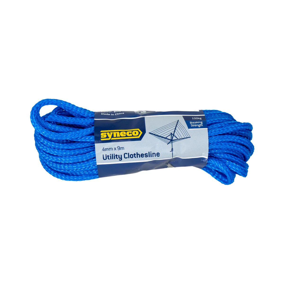 Syneco Utility Clothesline - 4mm Braided Plastic - 100kg Break Strength - Durable
