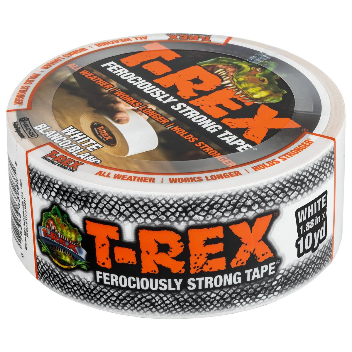 T Rex Duct Tape - 48mm x 9.1m - White - Heavy-Duty, UV Resistant - Image 2