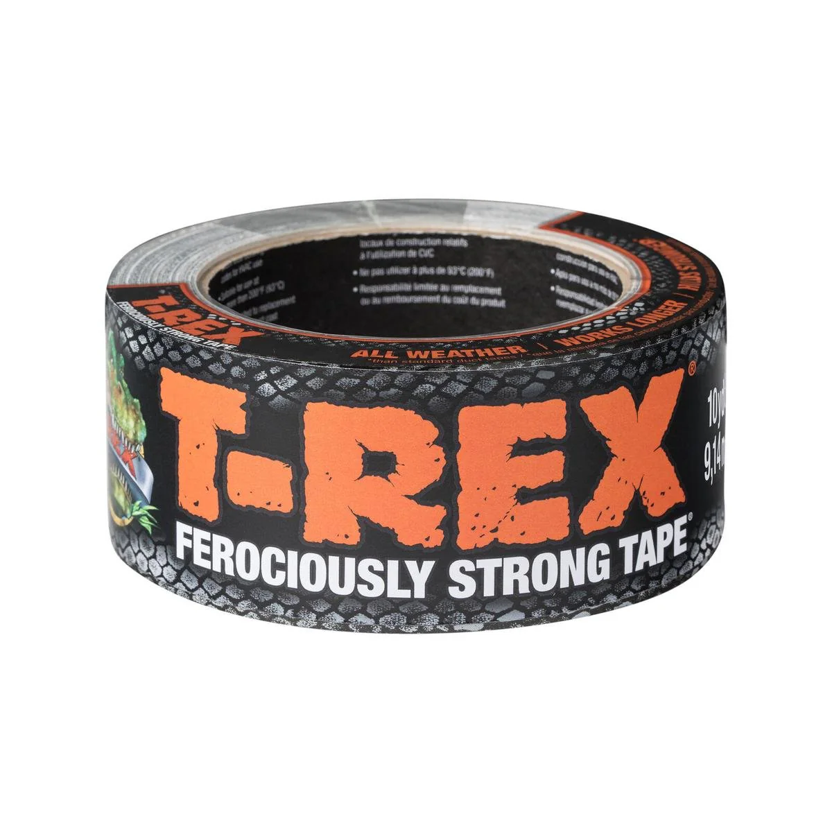 T-Rex Tape Duct Tape 48mm x 9.1m Gunmetal Grey - Heavy-Duty, UV Resistant