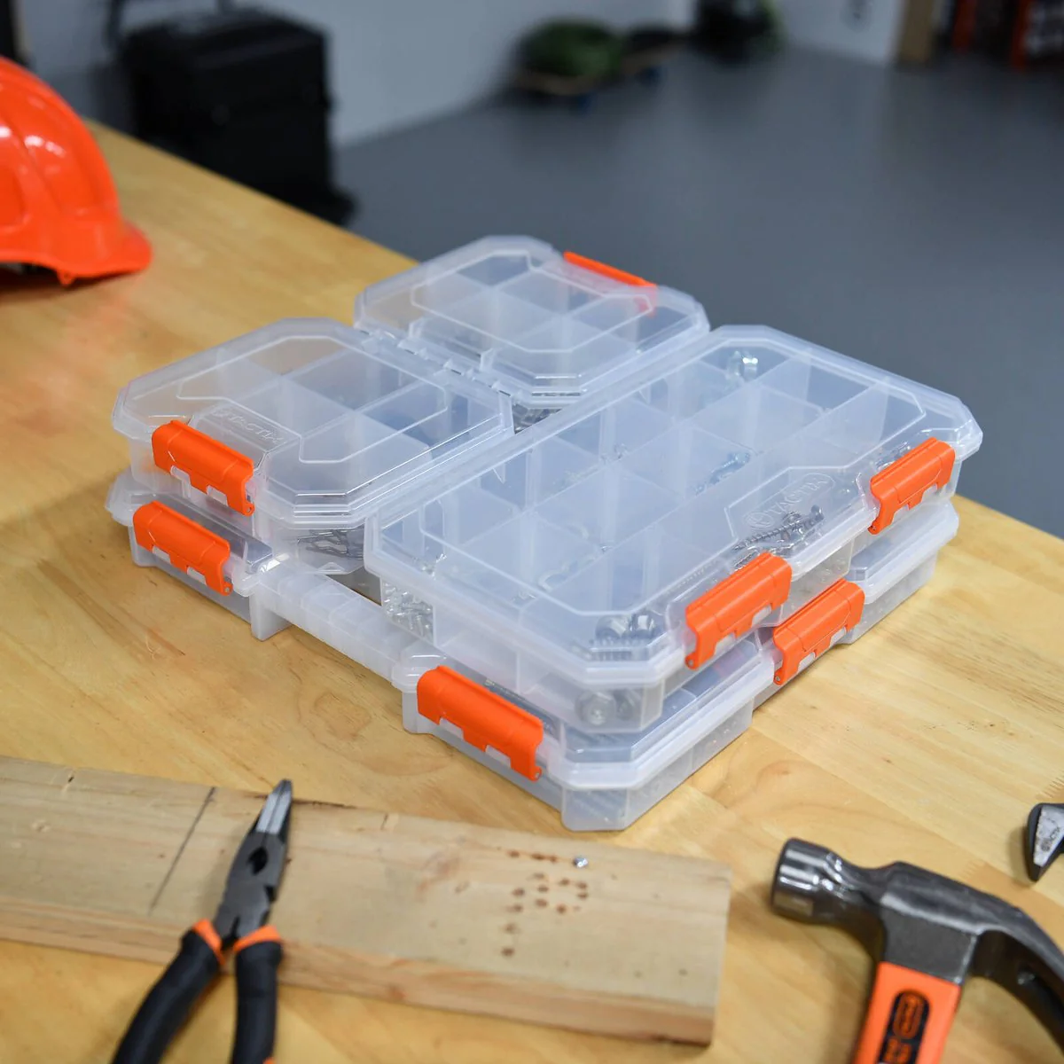 Tactix 18 Compartment Storage Box - 330mm x 53mm x 362mm - Customisable Dividers - Image 3