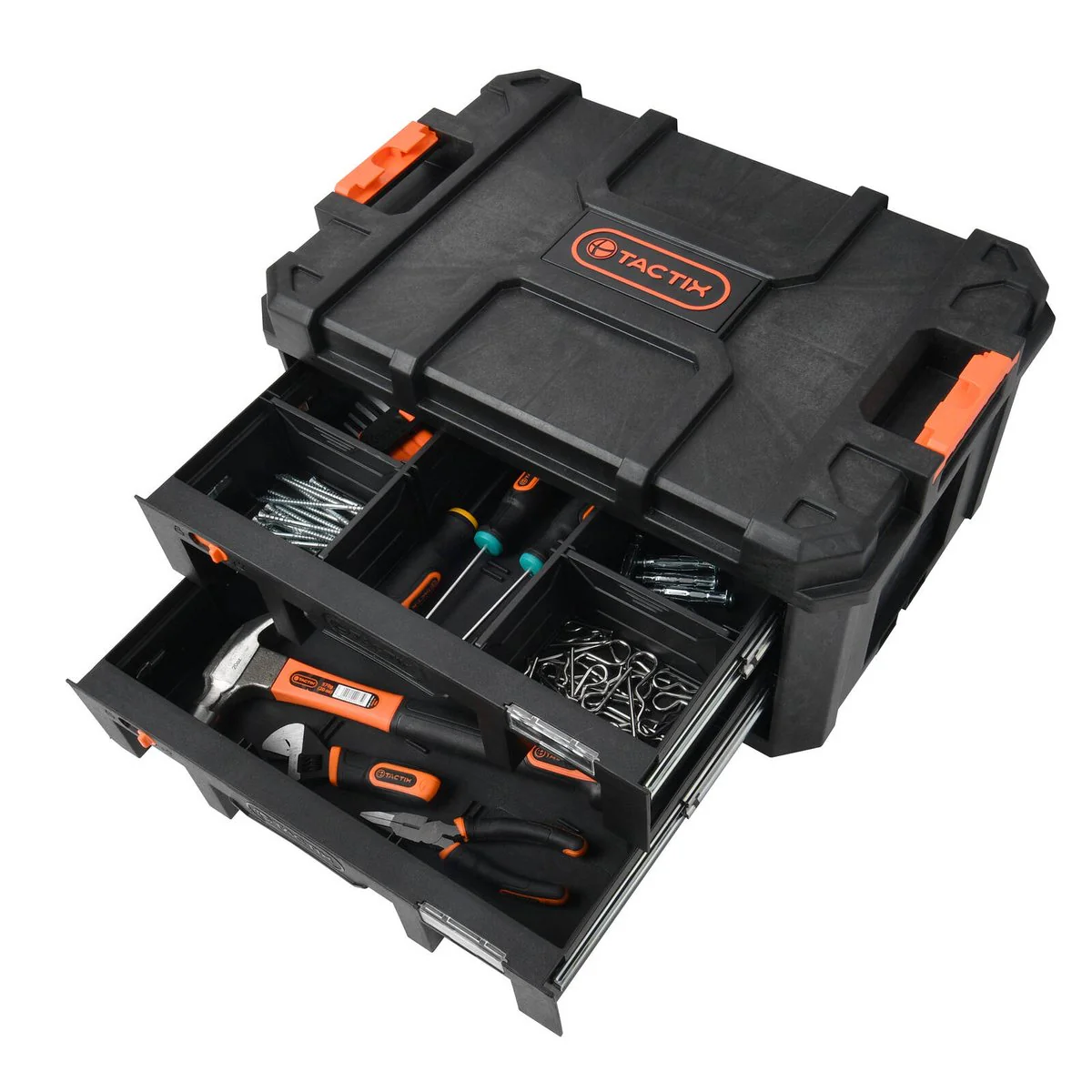 Tactix 2 Drawer Modular Tool Chest - 528mm x 288mm x 349mm - Black - Portable Storage - Image 3