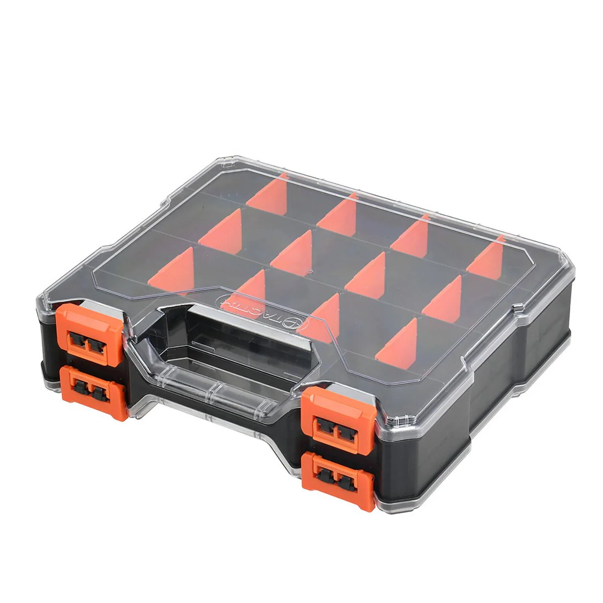 Tactix 315mm Double Sided Organiser - Trade Grade - Removable Dividers - Clear Lid