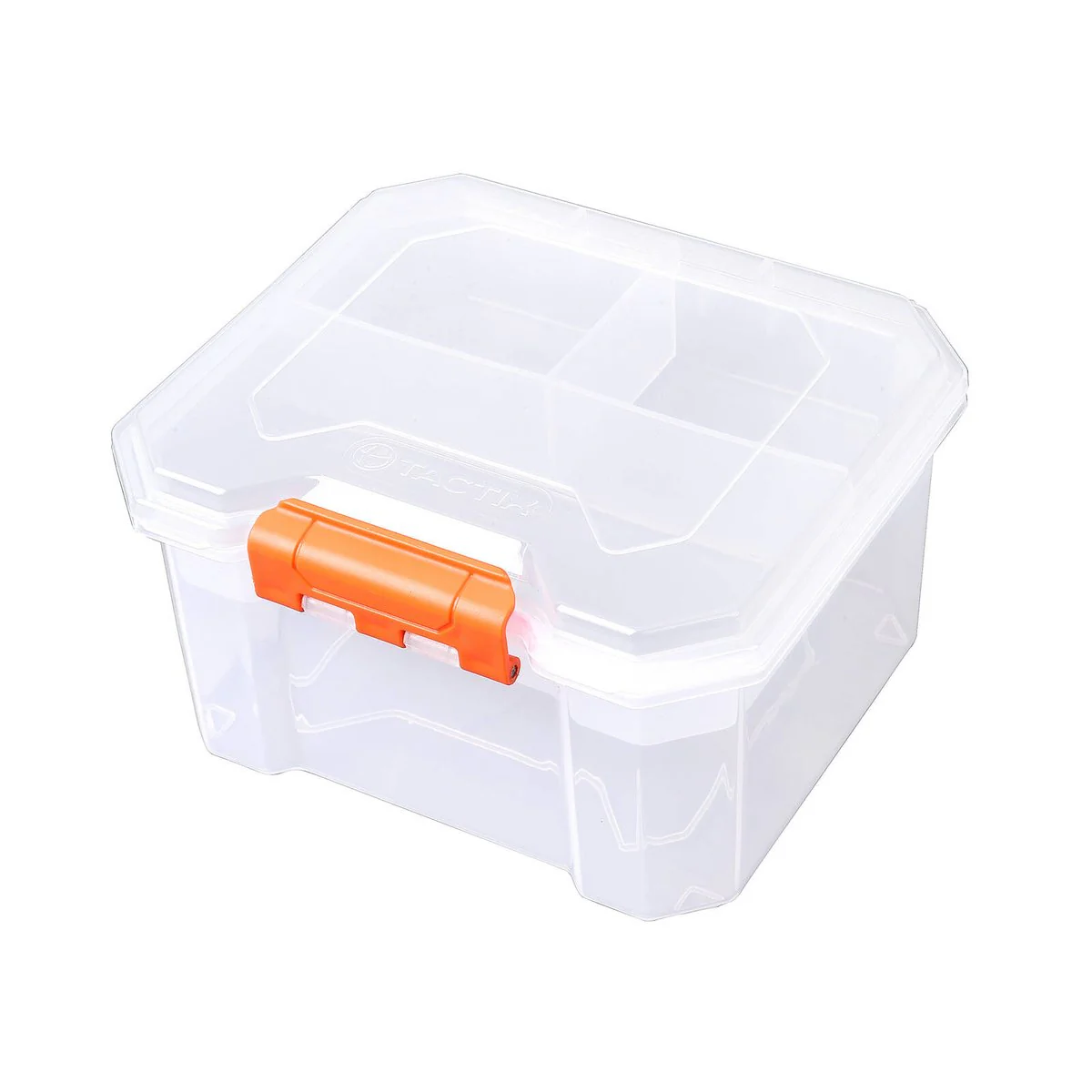 Tactix 4 Compartments Deep Storage Box 180mm x 166mm x 102mm - Durable Modular Design