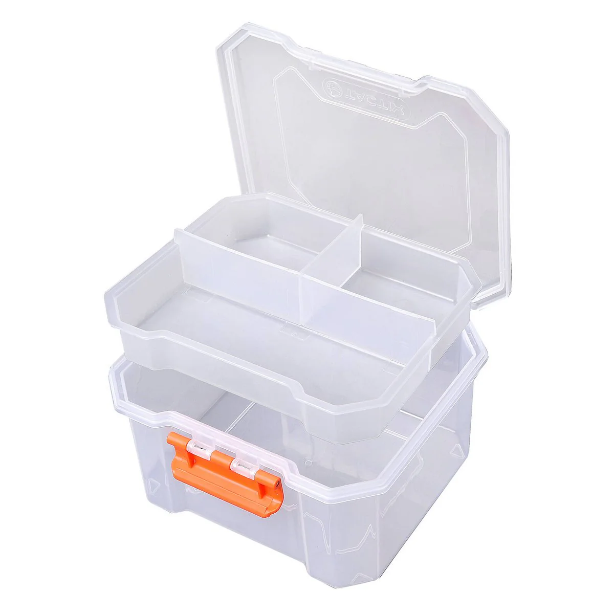 Tactix 4 Compartments Deep Storage Box 180mm x 166mm x 102mm - Durable Modular Design - Image 2