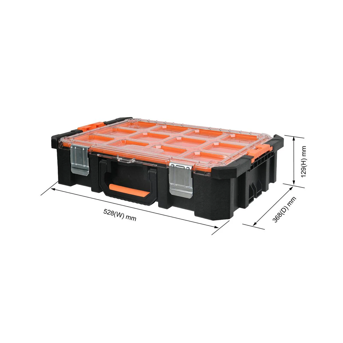 Tactix Modular Heavy Duty Tool Organiser - 528mm x 129mm x 368mm - Durable Storage - Image 5