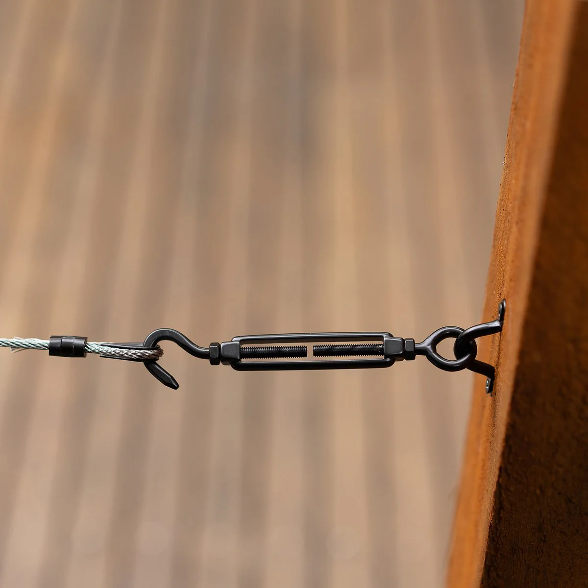 Taskmaster 5mm 316 Stainless Steel Hook Eye Turnbuckle Balustrade Kit - Black - Rust Resistant - 74mm x 210mm x 15mm - Image 4