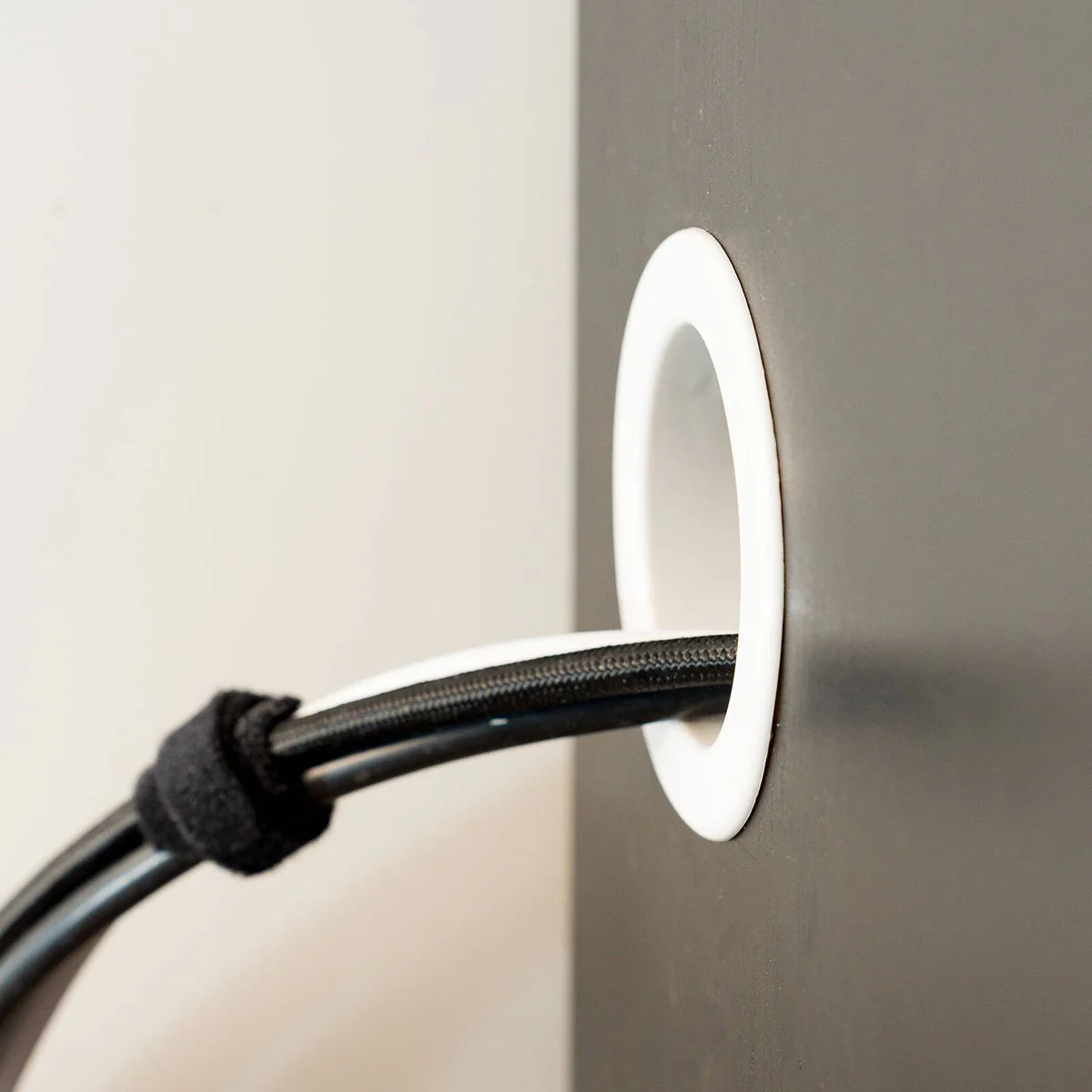 Taskmaster 60mm White Dual Sided Cable Grommet - Cable Management Solution - Image 5