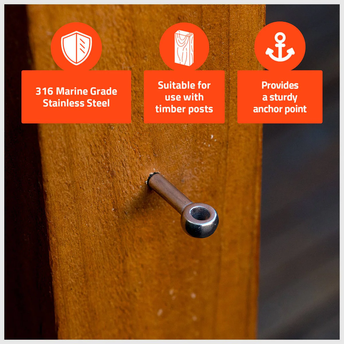 Taskmaster 6mm 316 Stainless Steel Lag Screw - 24 Pack - Durable - Corrosion Resistant - Image 4