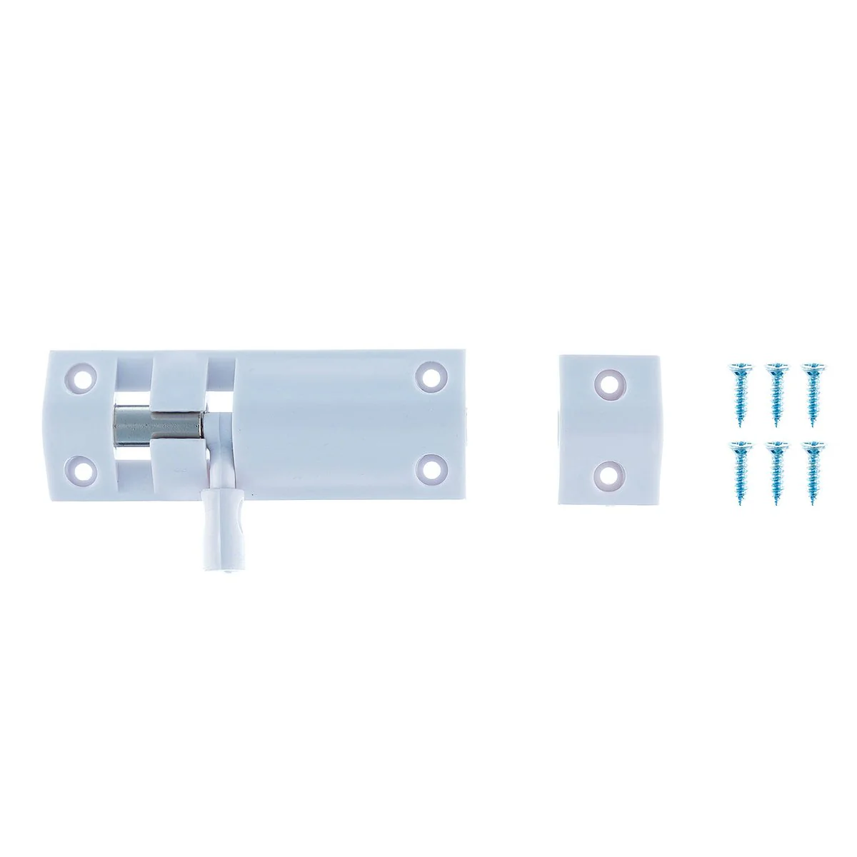 Taskmaster 75mm Plastic Barrel Bolt - Light Duty Locking Mechanism - Black - Image 2