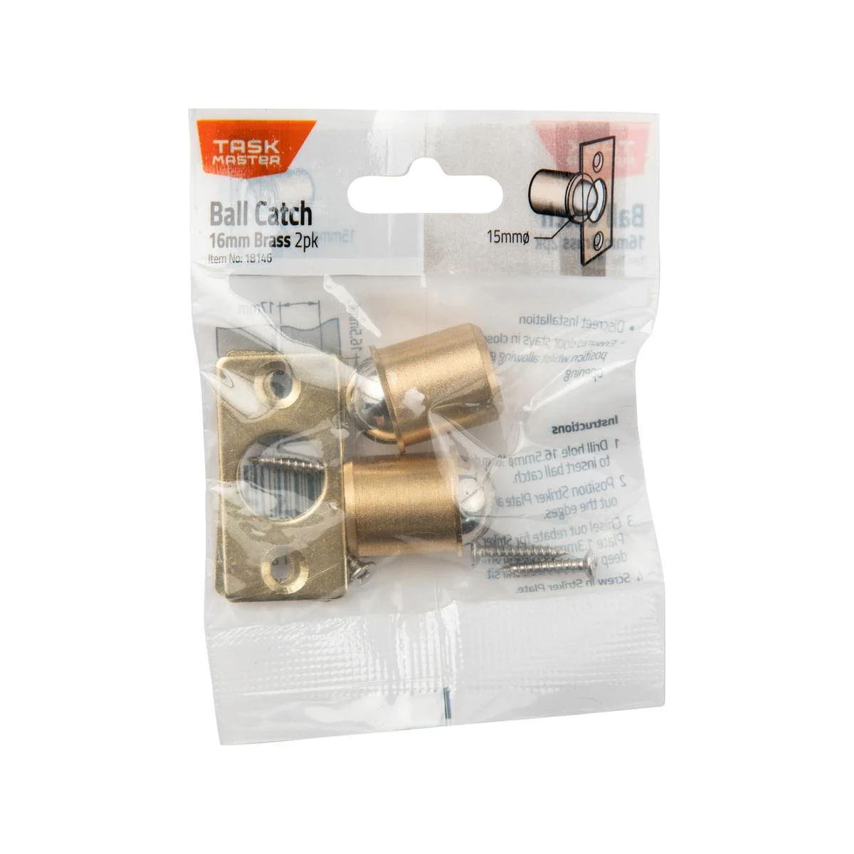 Taskmaster Ball Catch - 16mm - Brass - Indoor Use