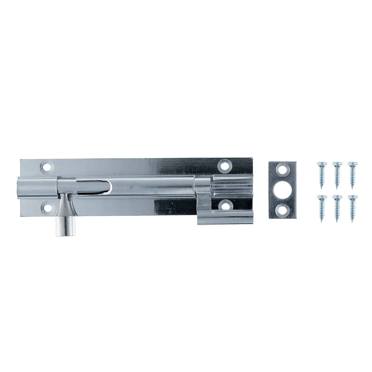 Taskmaster Chrome Plated Offset Necked Barrel Bolt 100mm - Solid Brass - Image 2