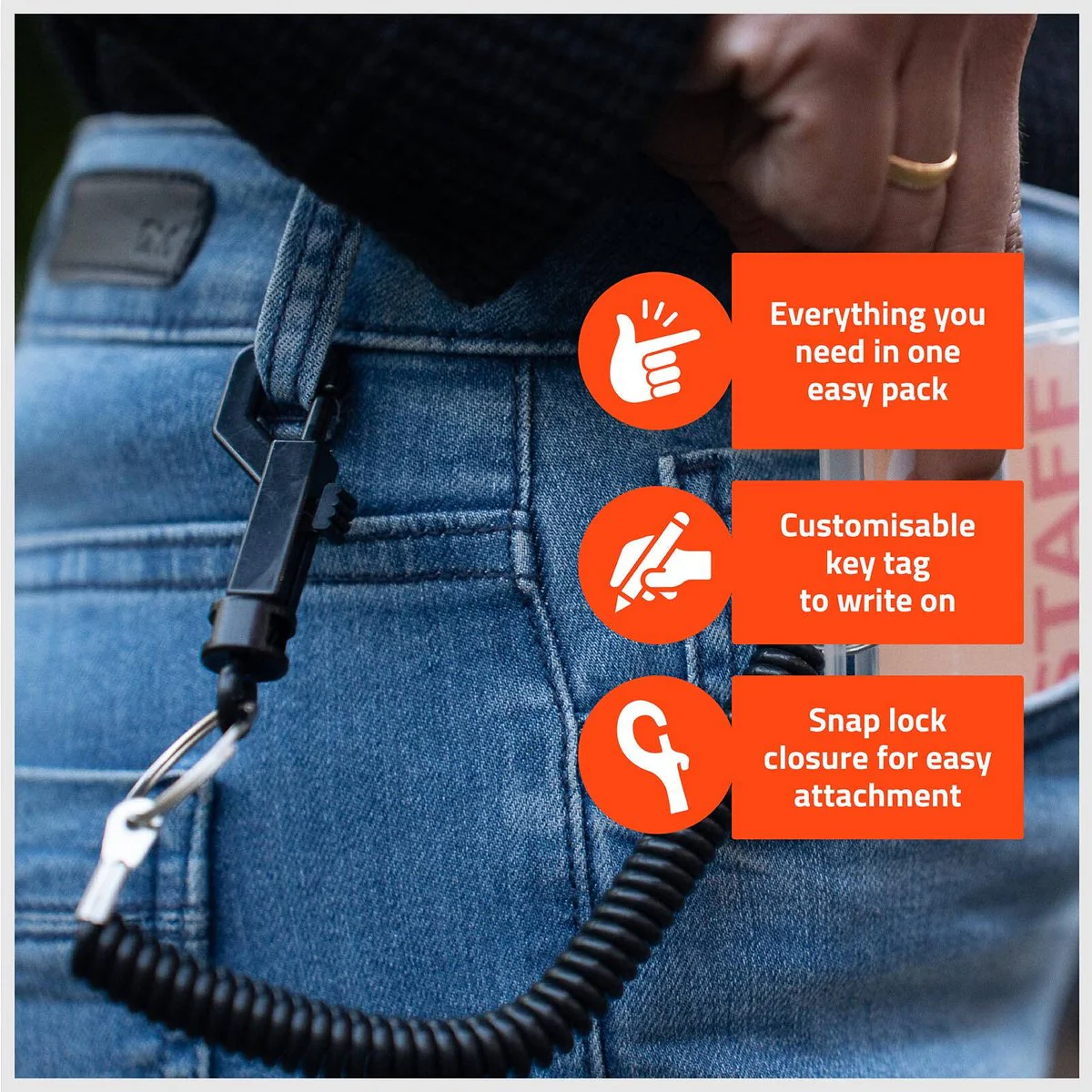 Taskmaster Black ID Kit - 4 Pieces - 90x66mm ID Holder - Lightweight - Image 3
