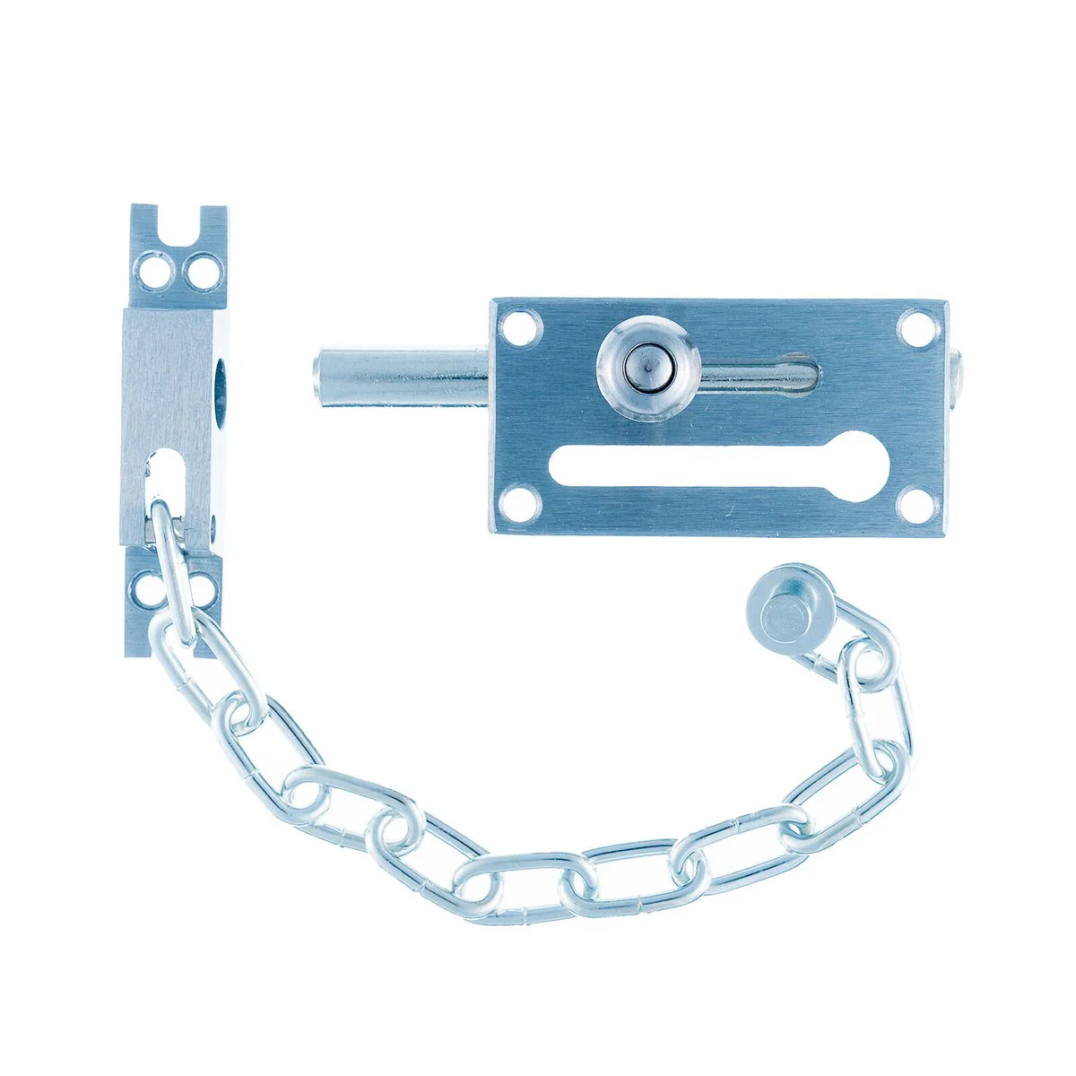 Taskmaster Door Chain Bolt - 52mm - Steel - Satin Chrome Security - Image 2