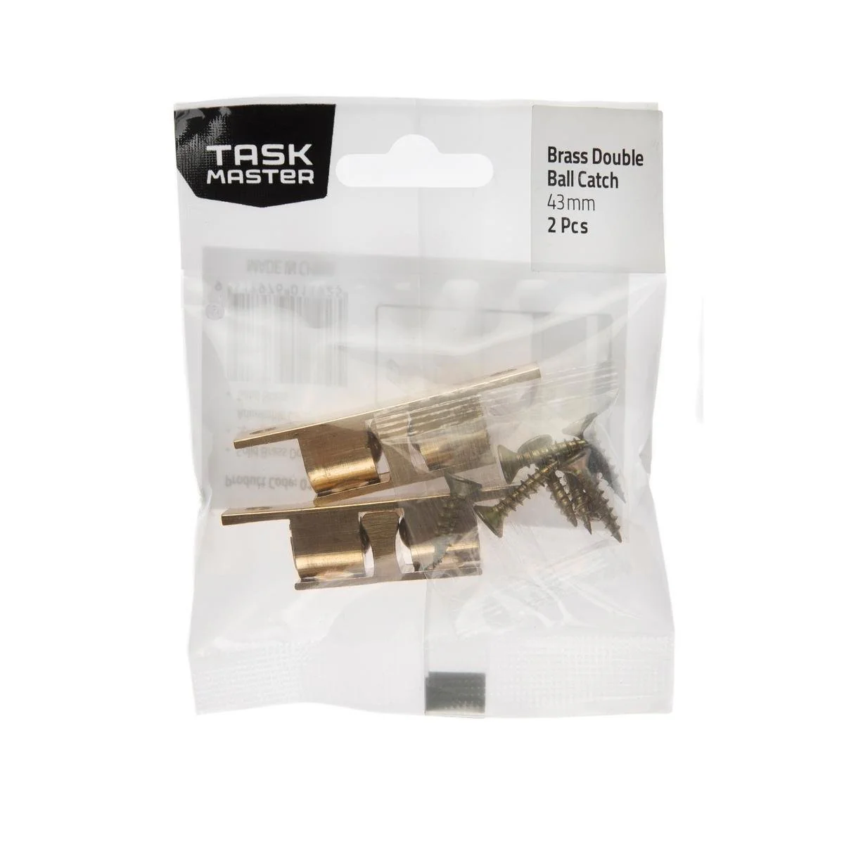 Taskmaster Double Ball Catch - 43mm - Solid Brass - 2 Pack - Durable