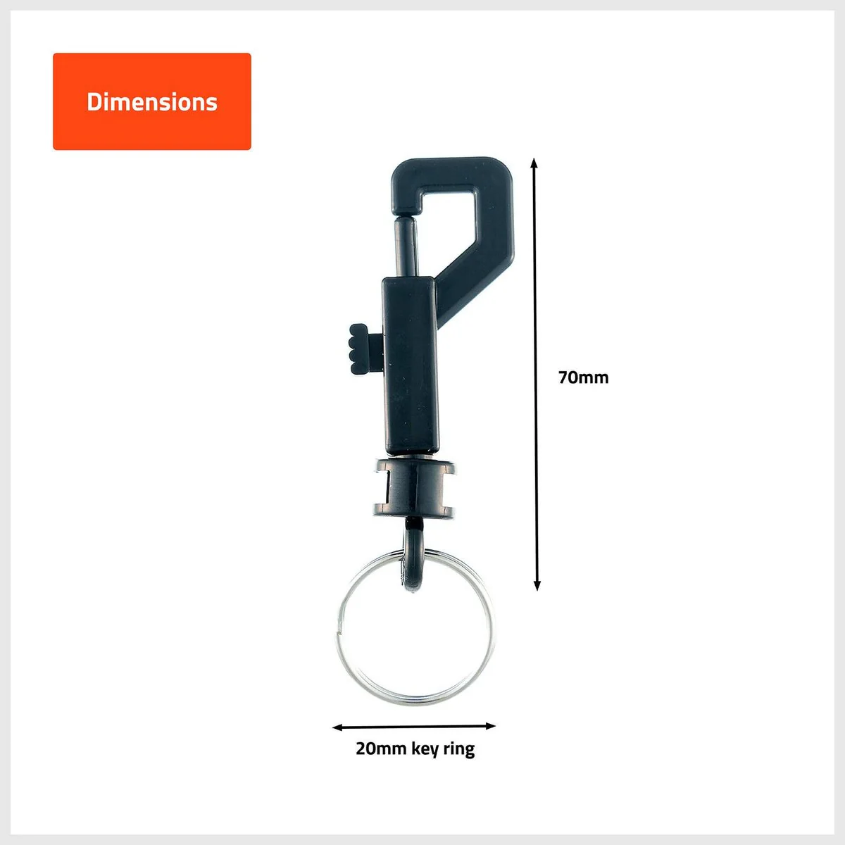 Taskmaster J Clip - 70mm Black - 10 Pack - Lightweight - Spring-Loaded Trigger - Image 4