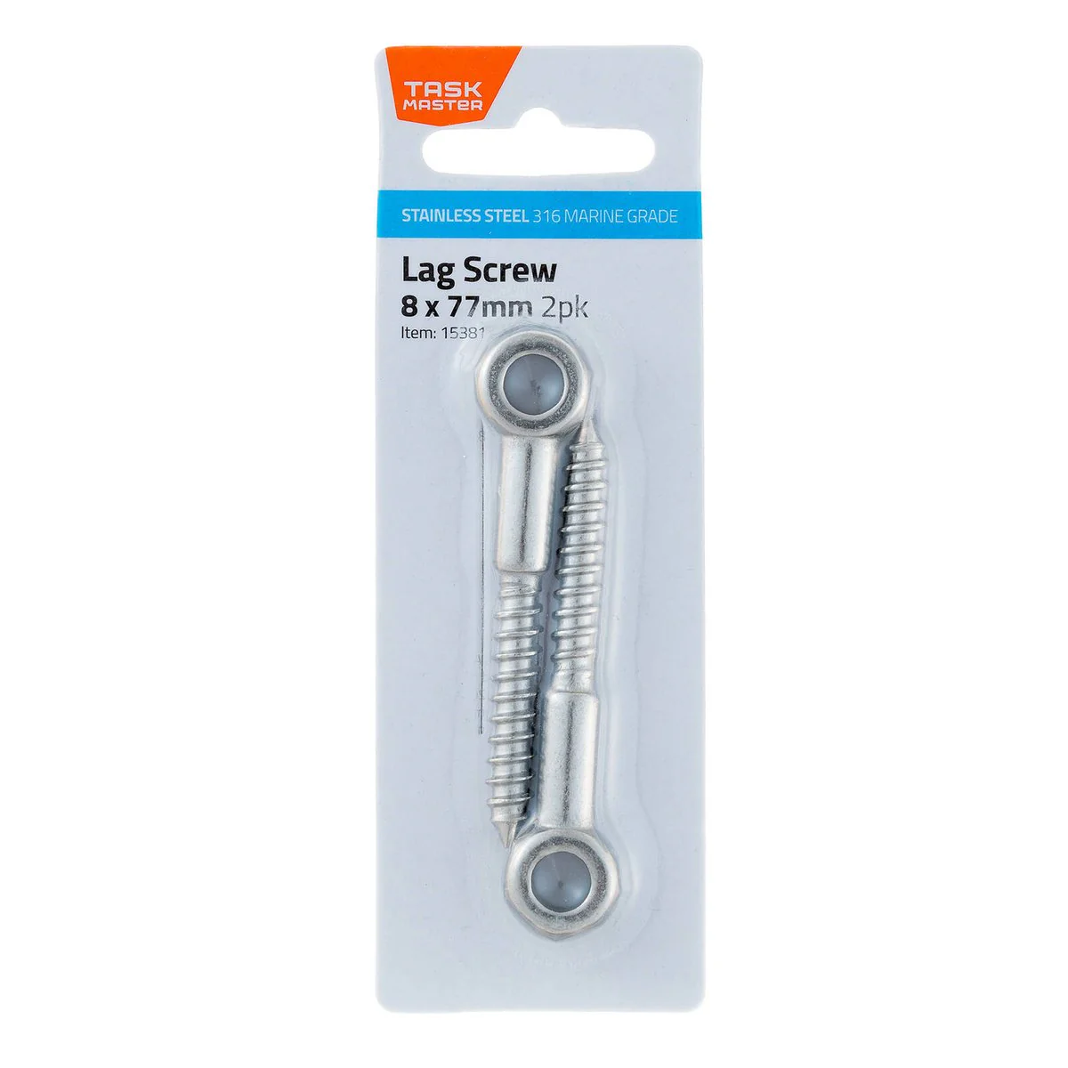 Taskmaster Lag Screw - 8mm - 316 Stainless Steel - Marine Grade