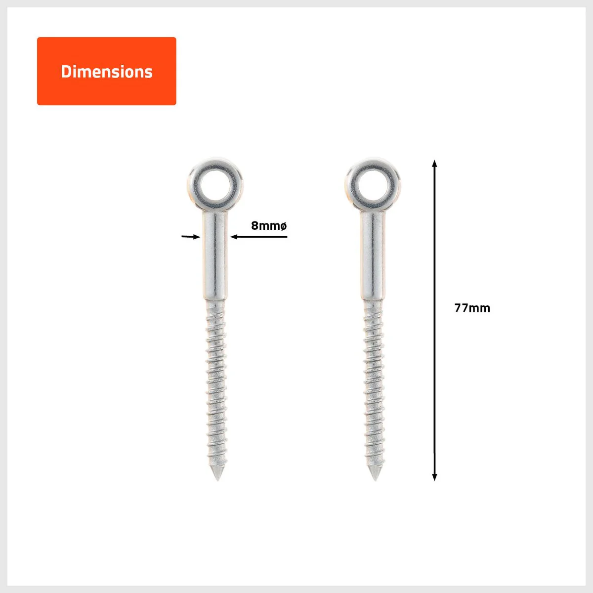 Taskmaster Lag Screw - 8mm - 316 Stainless Steel - Marine Grade - Image 2
