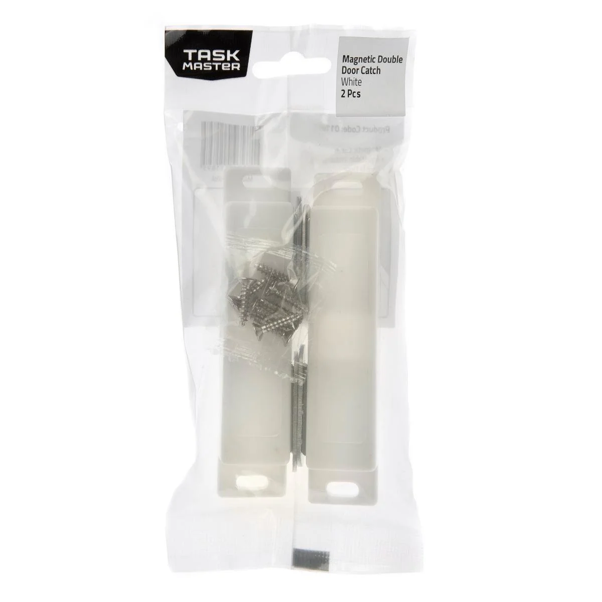 Taskmaster Magnetic Door Catch - 87mm - Plastic - Double Door Use - 2 Pack