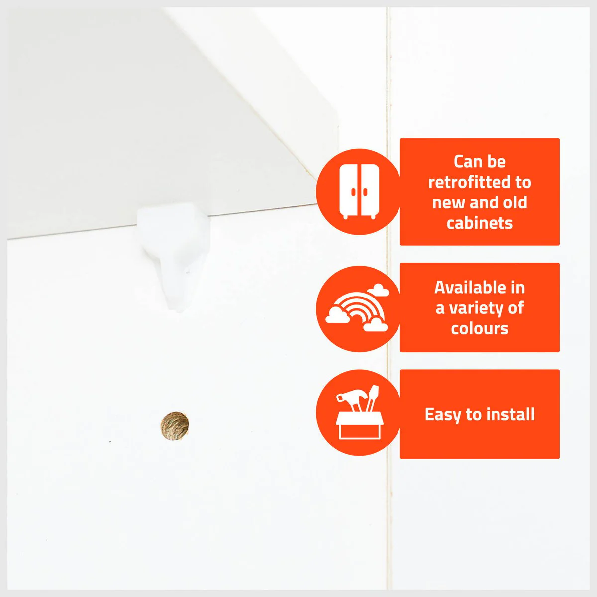 Taskmaster Plastic Shelf Support - 5mm - White - 20 Pack - Image 3