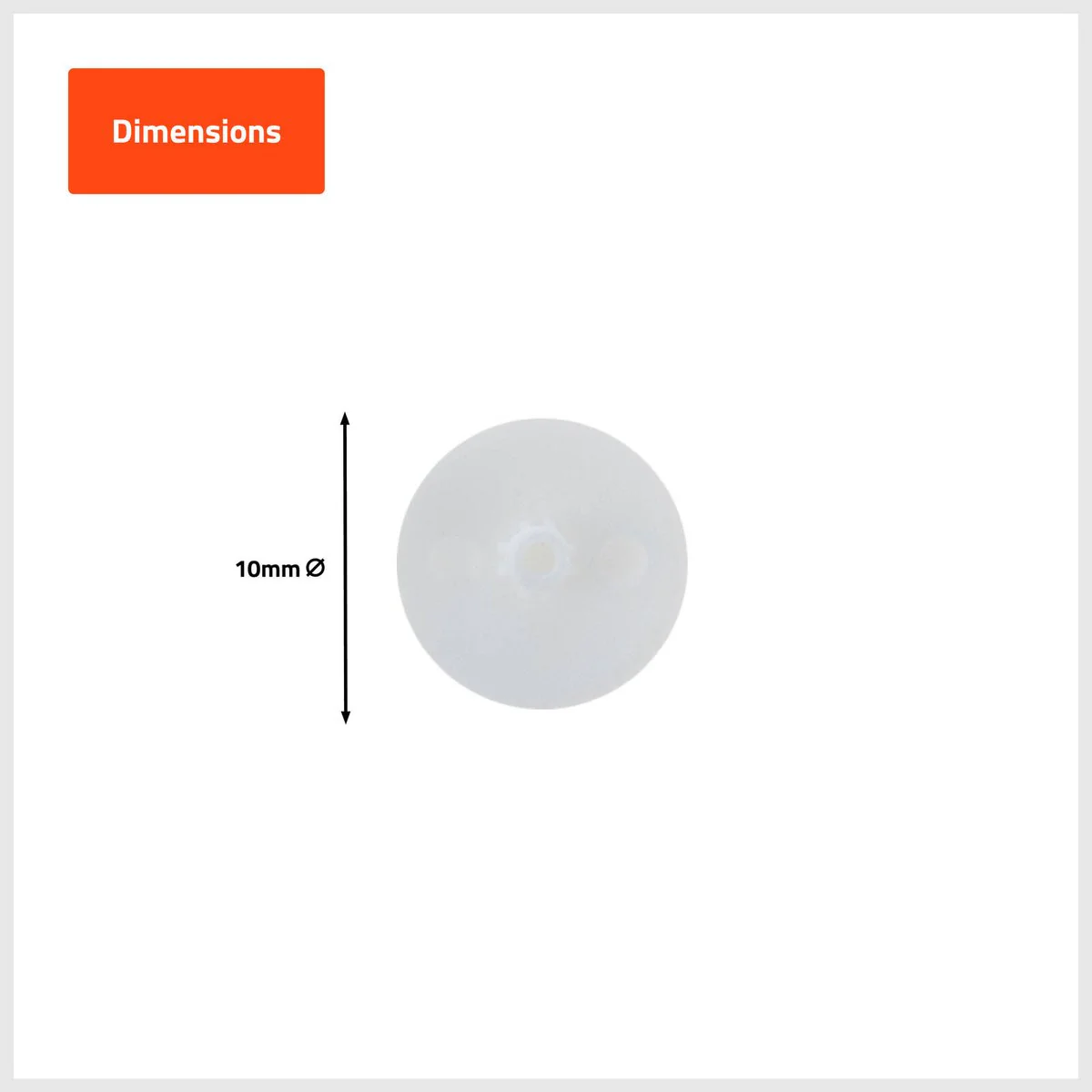 Taskmaster Screw Caps - 10mm - White - 250 Pack - Durable Plastic - Image 2