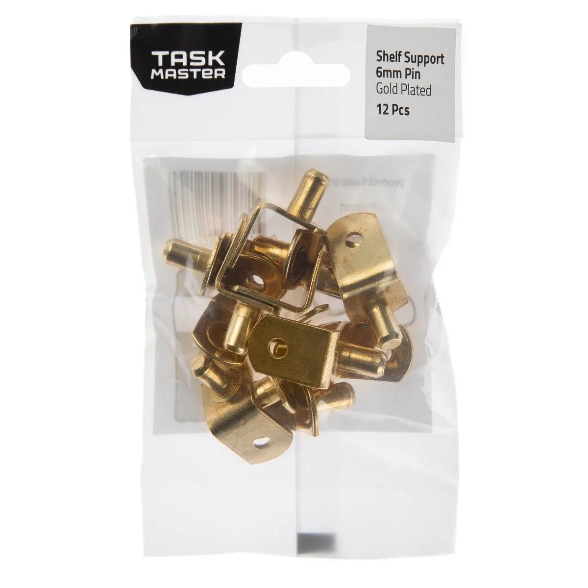 Taskmaster Shelf Supports - 6mm - Gold Plated - Easy to Install
