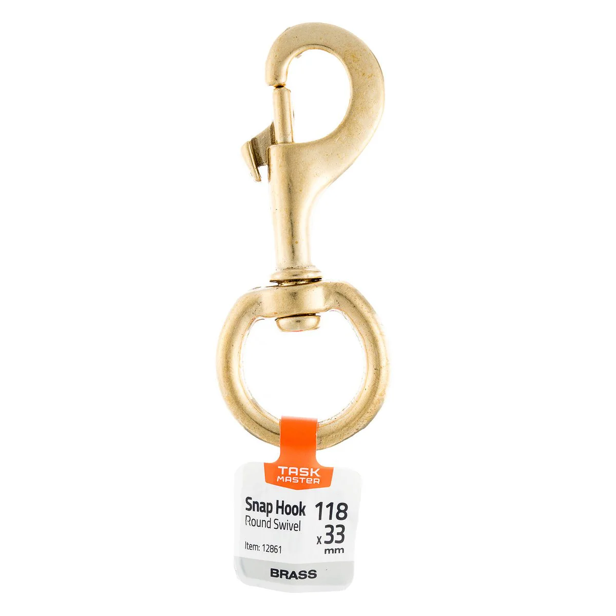 Taskmaster Snap Hook - 33mm x 118mm - Solid Brass - Heavy Duty