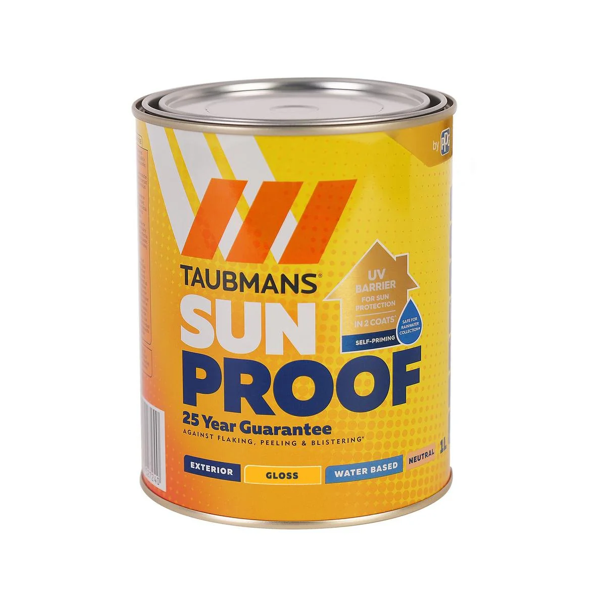 Taubmans 1L Neutral Gloss Sunproof Exterior Paint - Water-Based - UV Protection