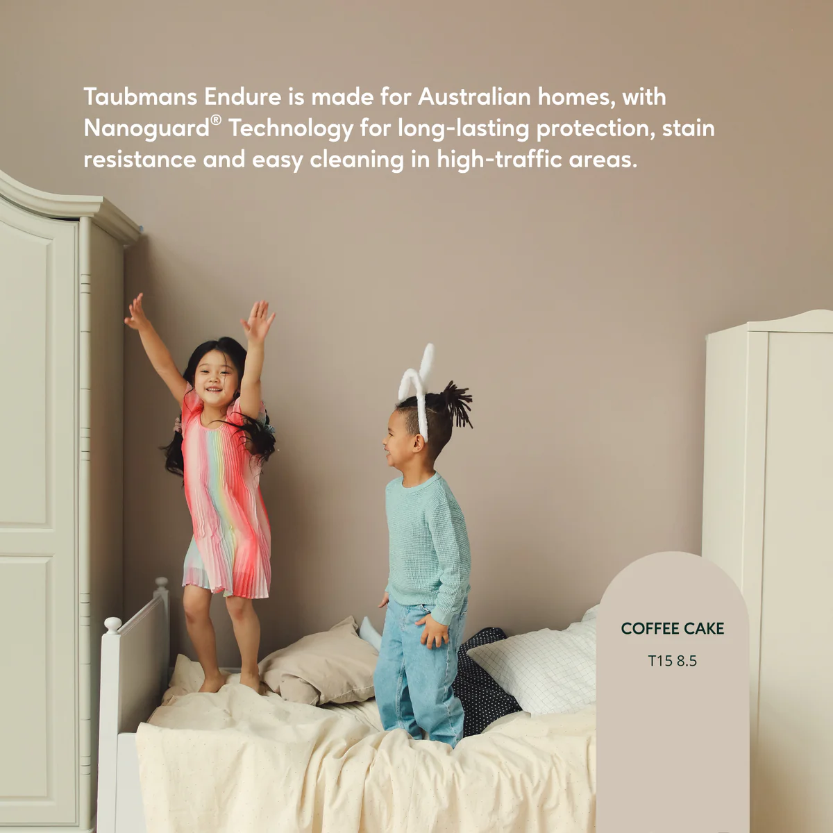 Taubmans 4L Neutral Low Sheen Endure Interior Walls Paint - Stain Resistant - Low Odour - Image 4