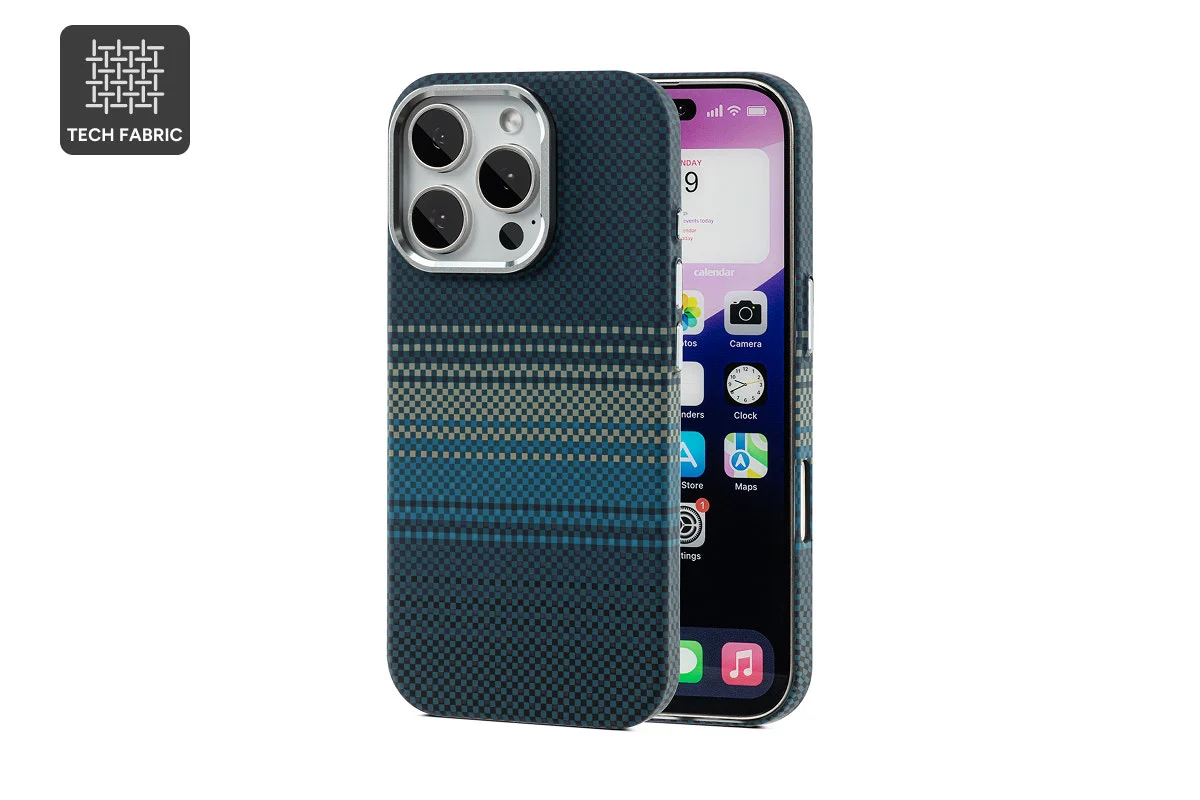 Tech Fabric iPhone 16 Pro Case with MagSafe Ring - Midnight Tide