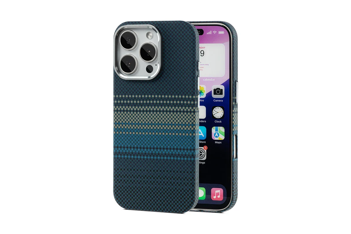 Tech Fabric iPhone 16 Pro Case with MagSafe Ring - Midnight Tide - Image 2