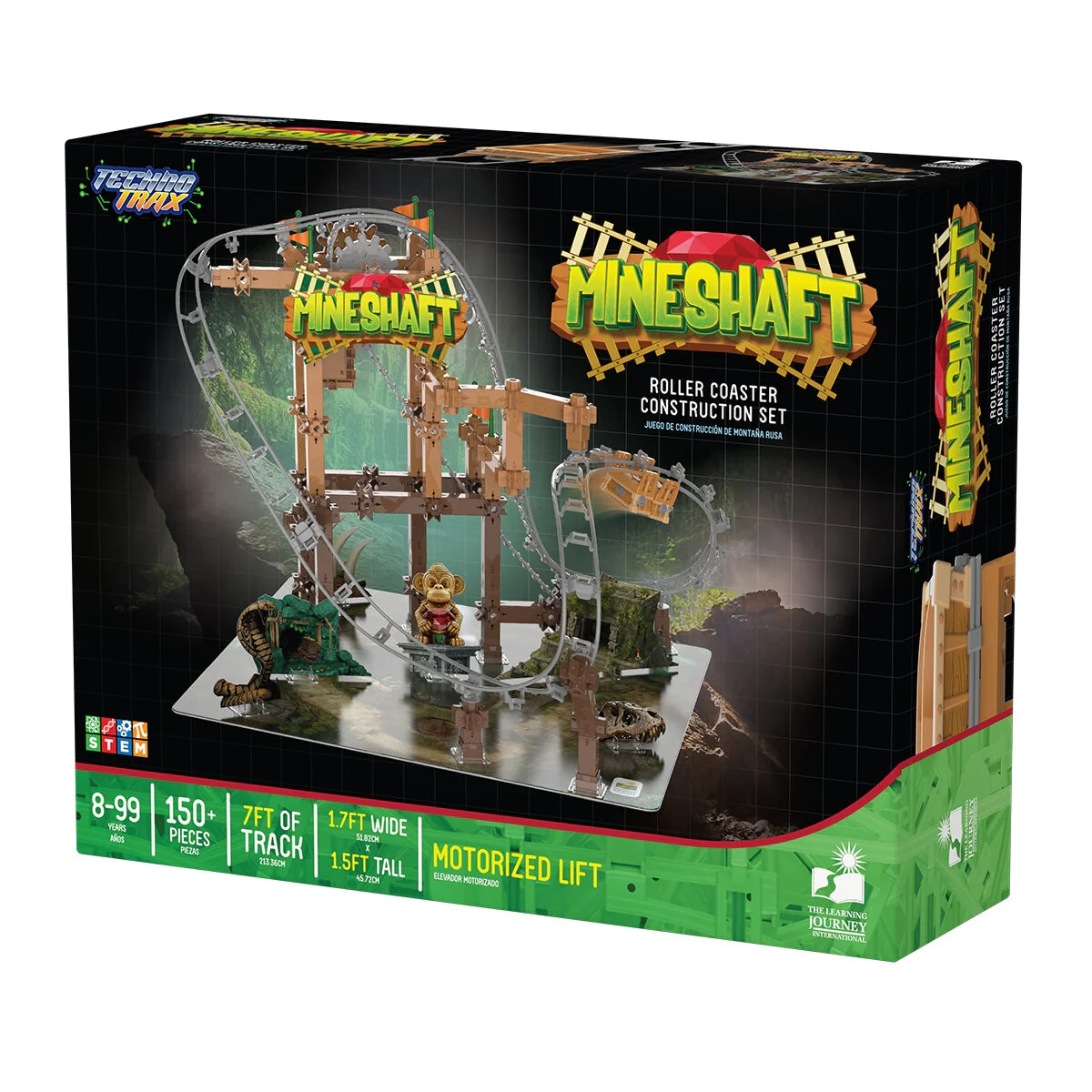 Techno Trax Mineshaft Rollercoaster Motorised STEM Building Set 601273 - Image 2
