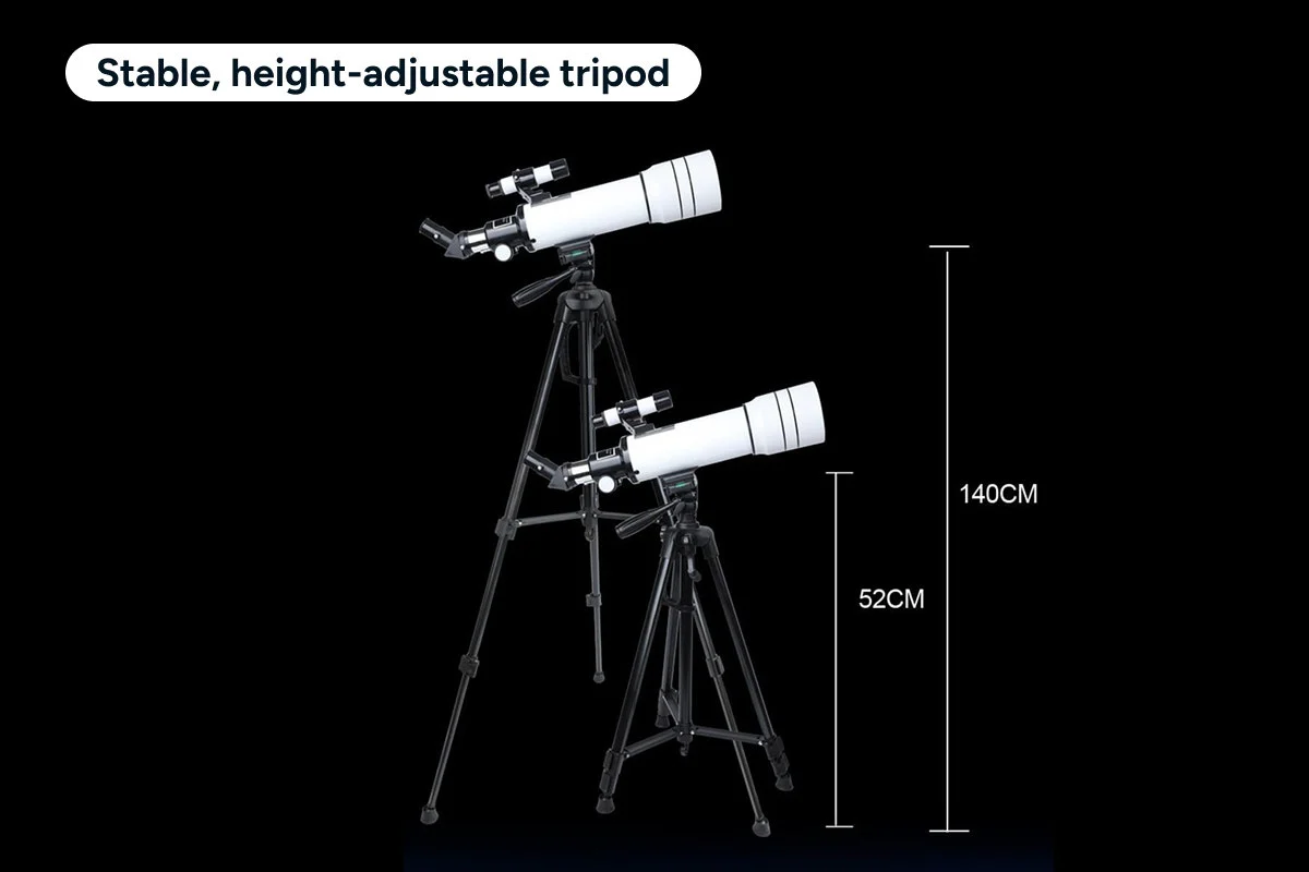 Telescope with 70mm Lens, Tripod & Smartphone Adapter for Stargazing - Image 7