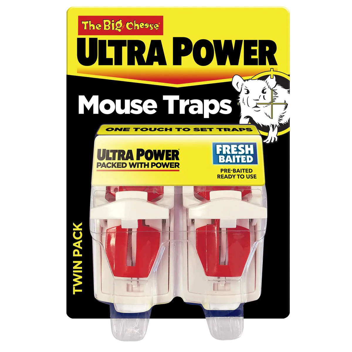 The Big Cheese Ultra Power Mouse Trap - 2 Pack - Plastic - Reusable