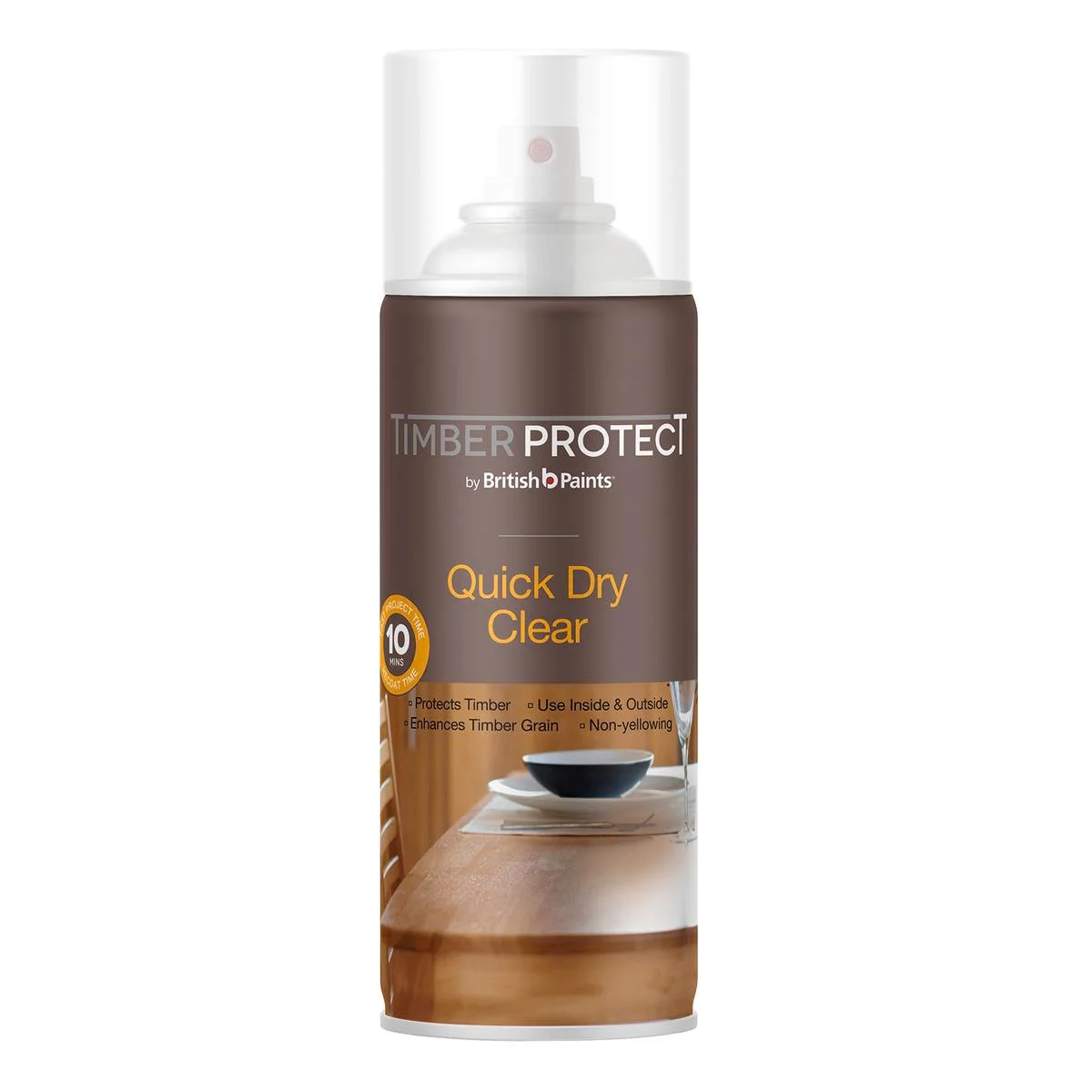 Timber Protect Clear Varnish - 300g - Satin - Solvent Based - Quick Drying