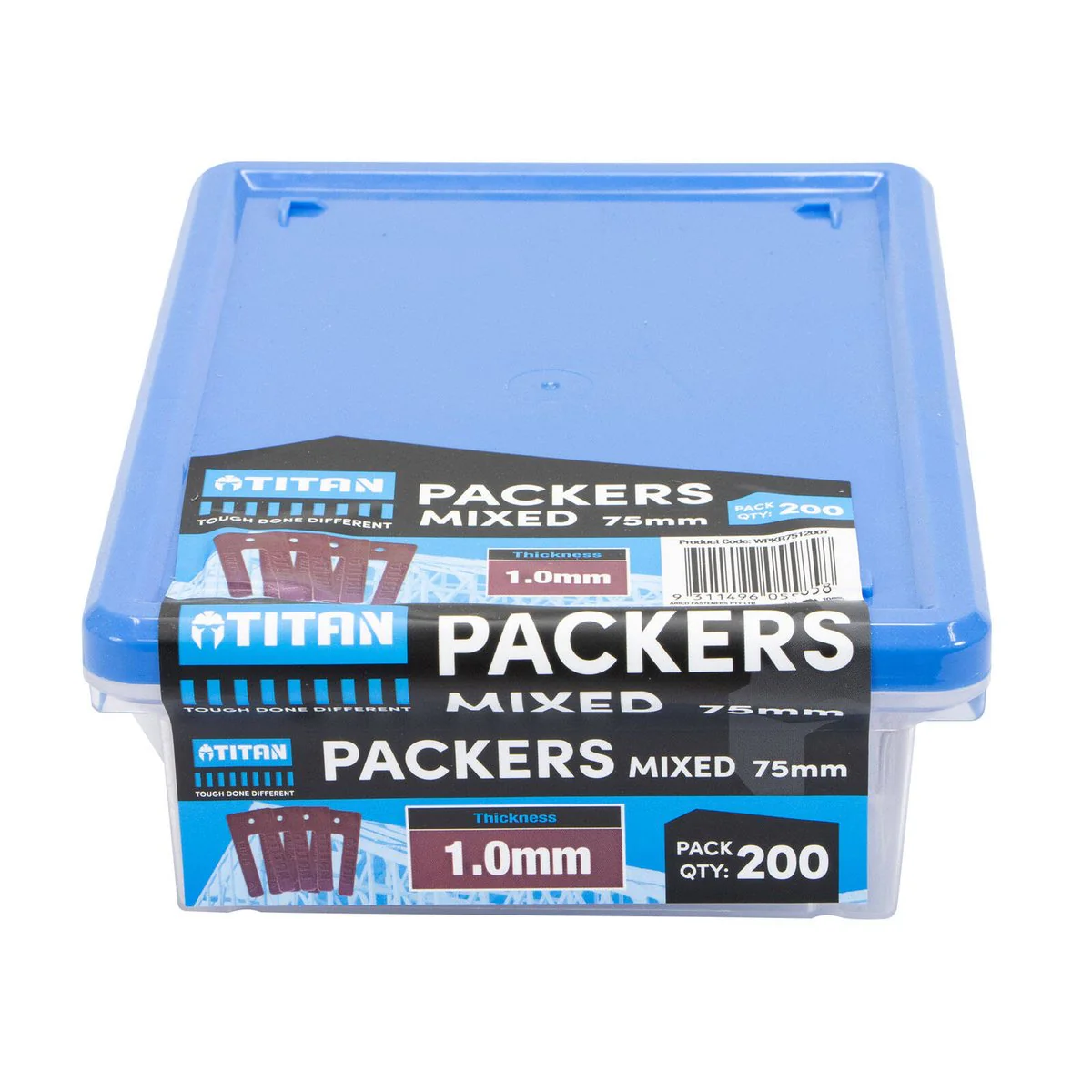Titan 1 x 75mm Red Window Packers - 200 Piece - High Strength - UV Stable
