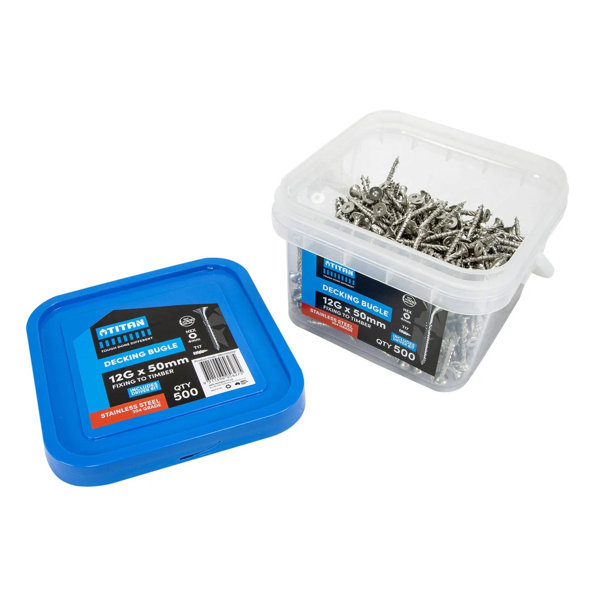 Titan 12g x 50mm Decking Screws - 304 Stainless Steel - Pack of 500 - Durable - Image 4