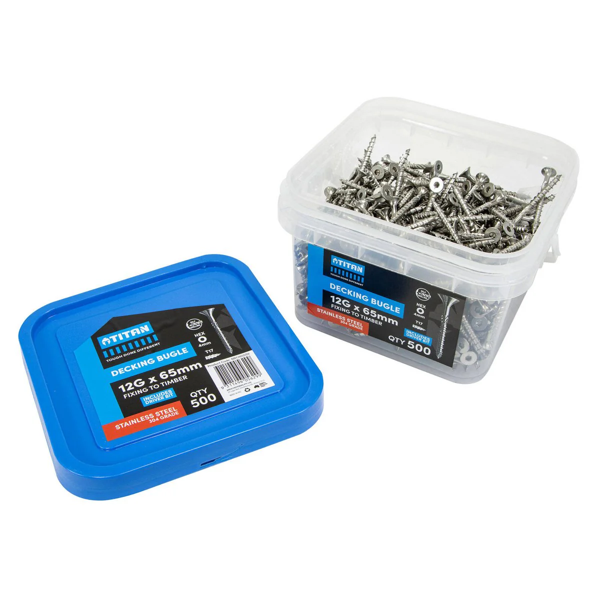 Titan 12g x 65mm Decking Screws - 304 Stainless Steel - Pack of 500 - Durable - Image 4