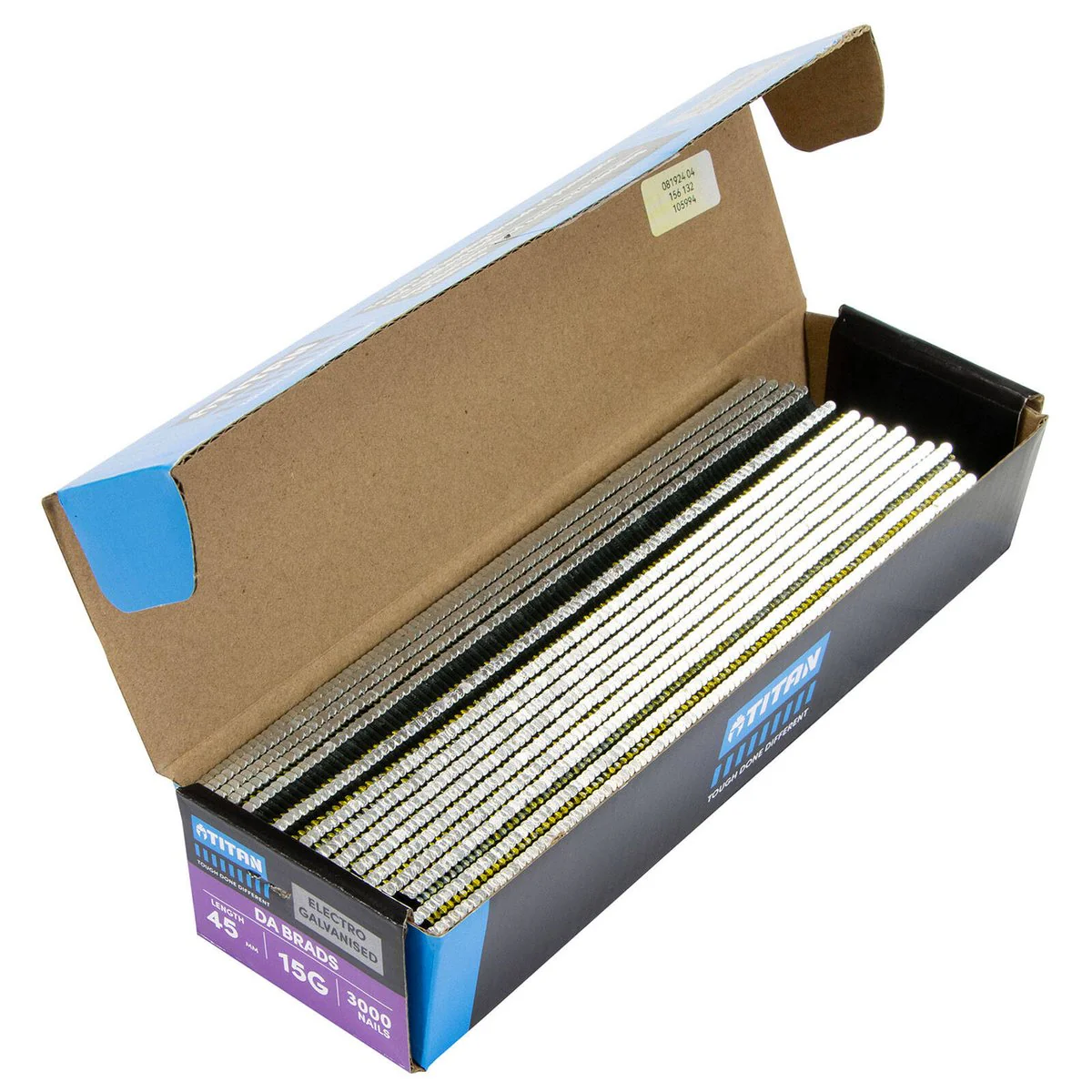 Titan 45mm Electro Galvanised 34° Angled Collated Nail Da Brads Pack 3000 - 15 Gauge - Precision Fastening - Image 4