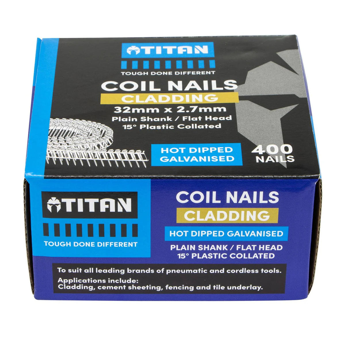 Titan Collated Coil Nail 32 x 2.7mm - Hot Dipped Galvanised - 400 Pack
