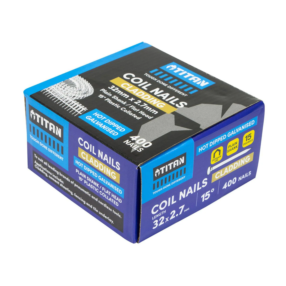 Titan Collated Coil Nail 32 x 2.7mm - Hot Dipped Galvanised - 400 Pack - Image 3