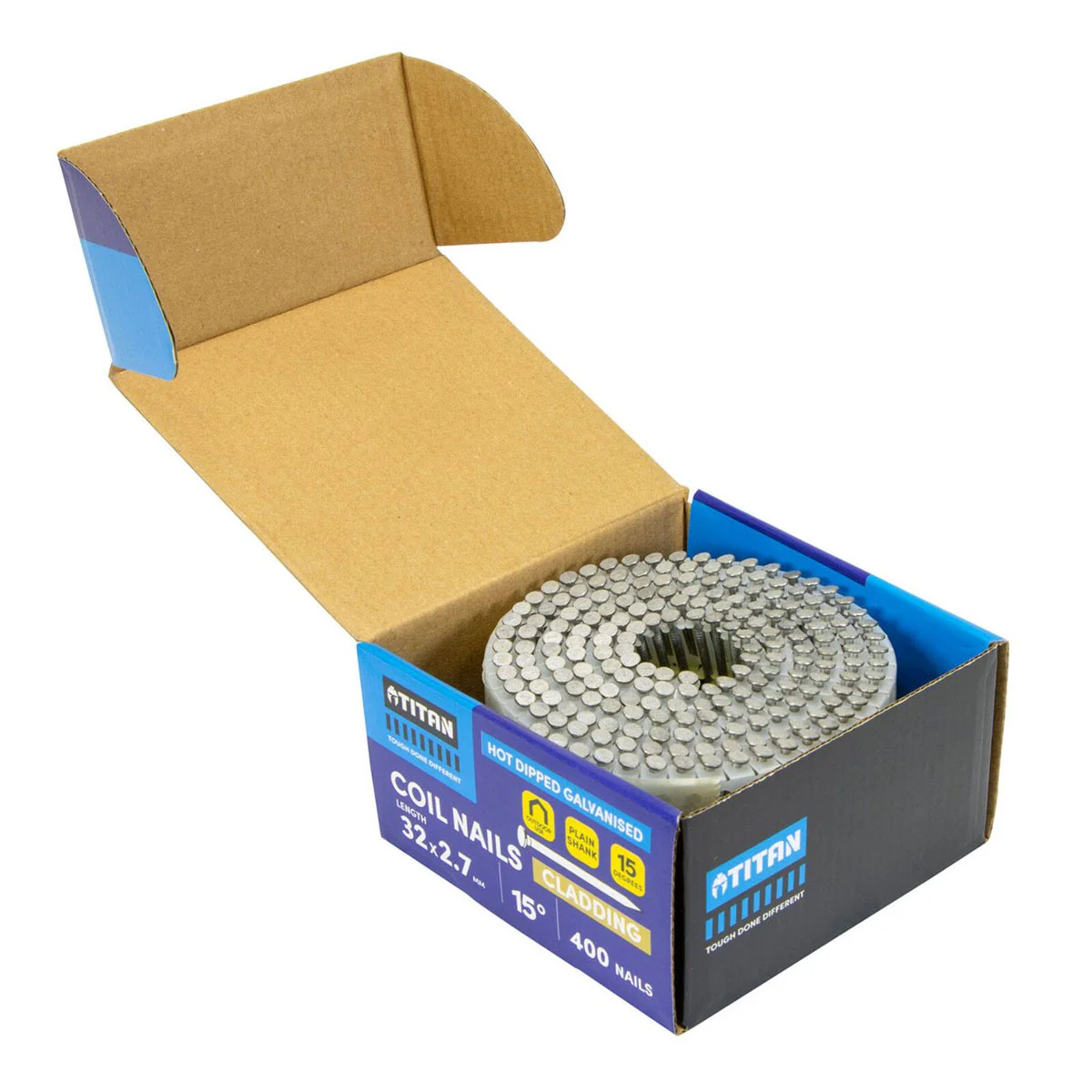 Titan Collated Coil Nail 32 x 2.7mm - Hot Dipped Galvanised - 400 Pack - Image 4