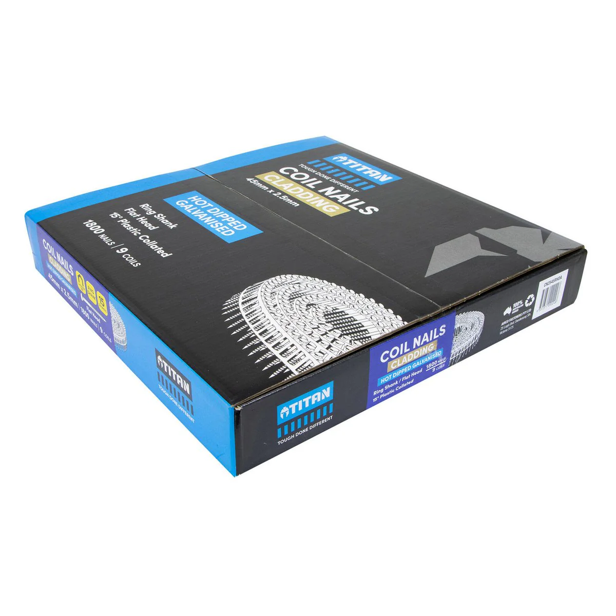 Titan Collated Coil Nail Ring 1800 Pack - 45 x 2.5mm - Hot Dipped Galvanized - Corrosion Resistant - Image 3