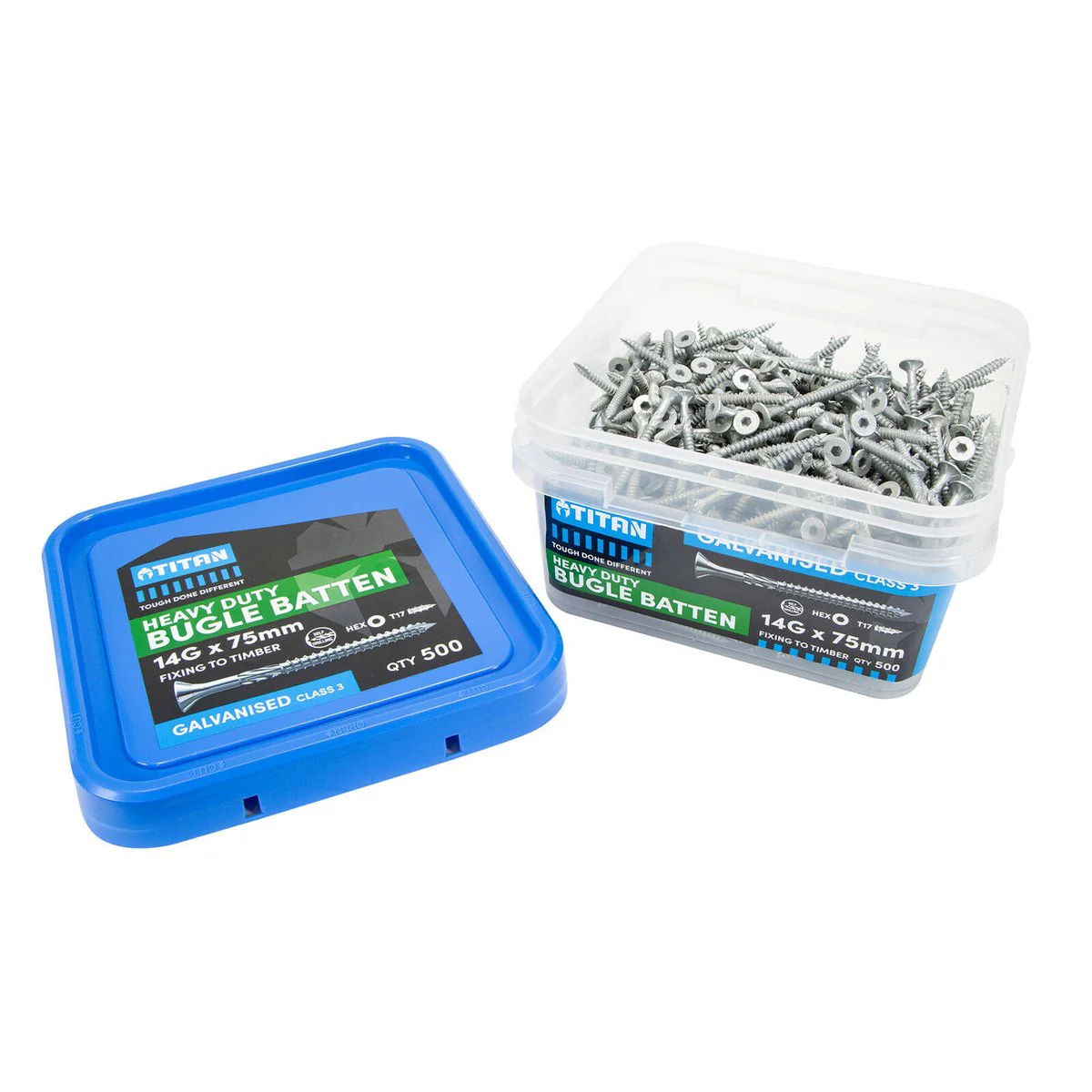 Titan Gal Bugle Batten Screw 14g x 75mm - 500 Pack - Heavy-Duty Fastener - Image 4