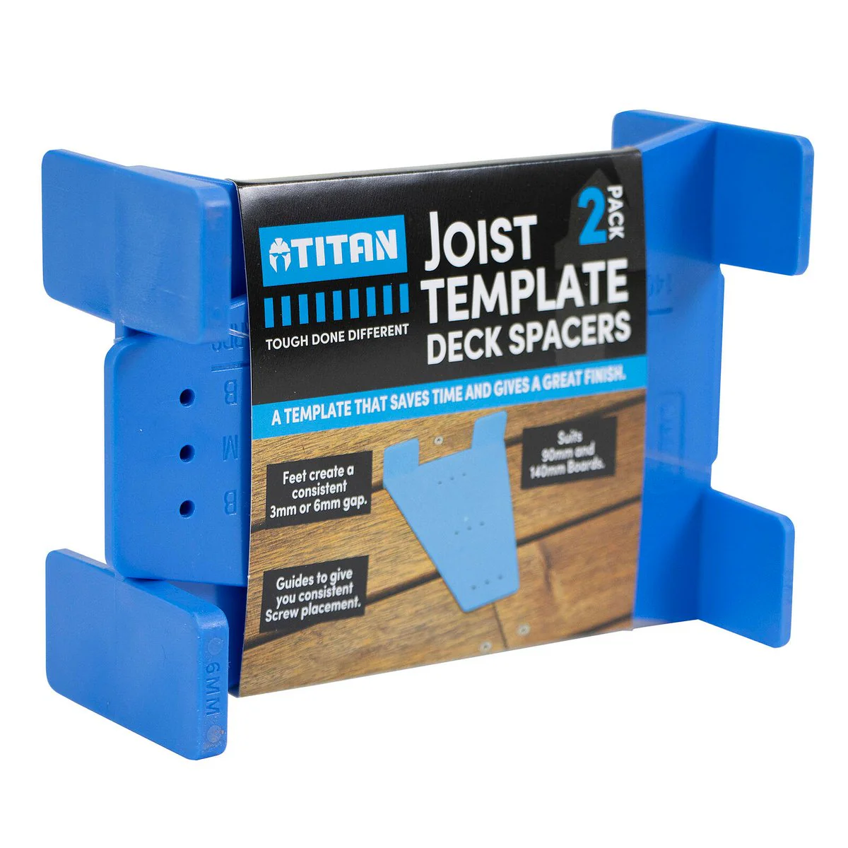 Titan Install Decking Joist Template Spacer 2 Pack - 135mm x 100mm - Consistent Gaps - Image 2
